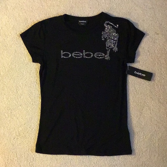 SOLD- Bebe Logo Black Tee - NWT - Picture 2 of 12